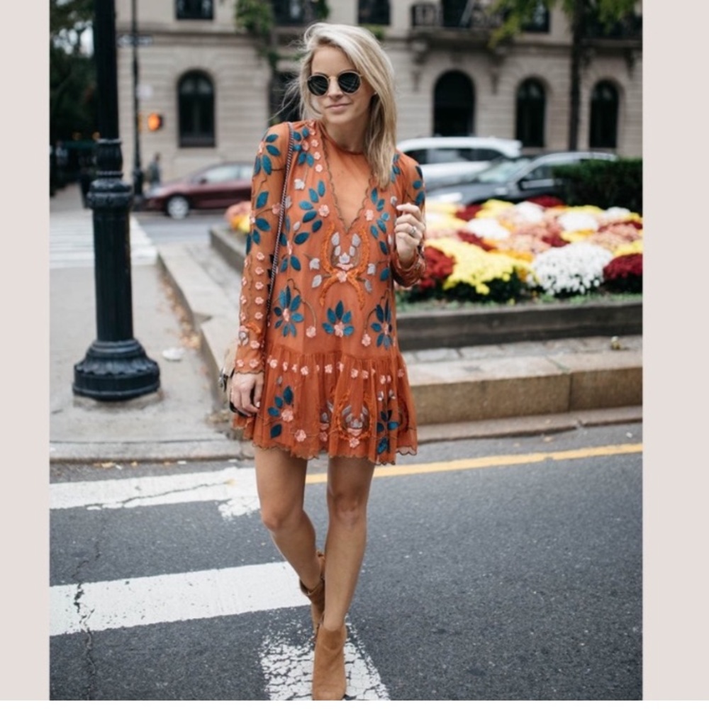 XS Free People Hearts are Wild Mini Dress